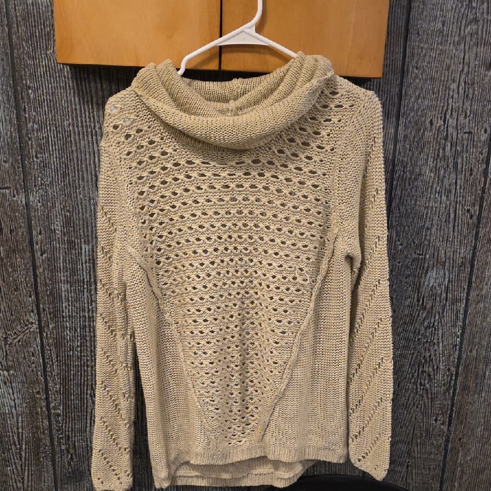 RD Style Beige Cowl Neck Sweater